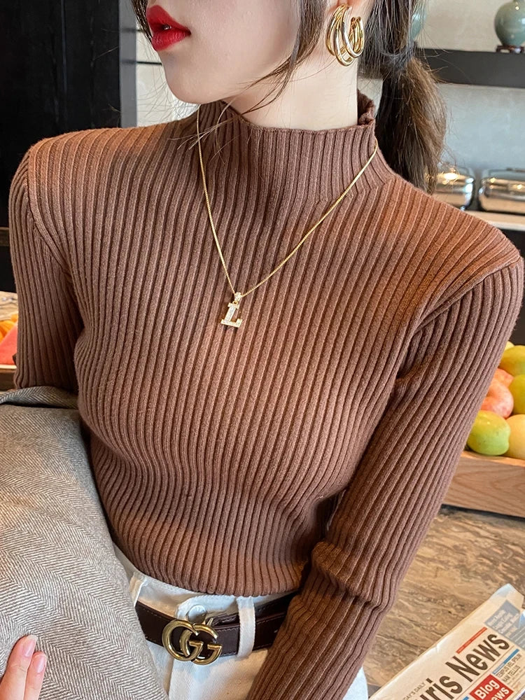 Casual Knit Turtleneck Sweater