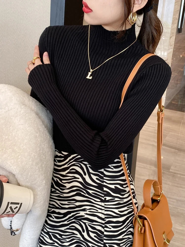 Casual Knit Turtleneck Sweater