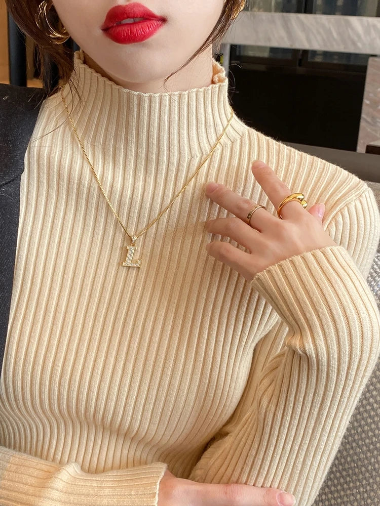 Casual Knit Turtleneck Sweater