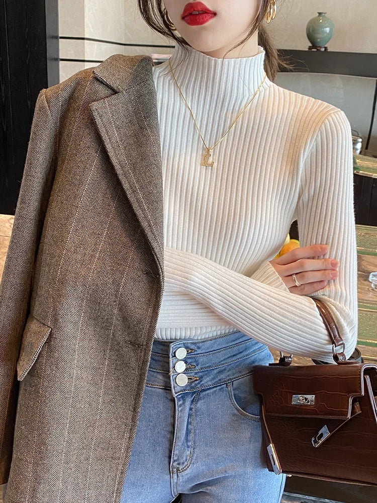Casual Knit Turtleneck Sweater