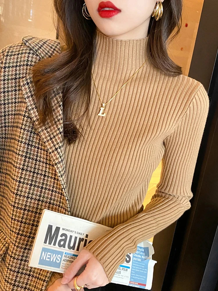 Casual Knit Turtleneck Sweater