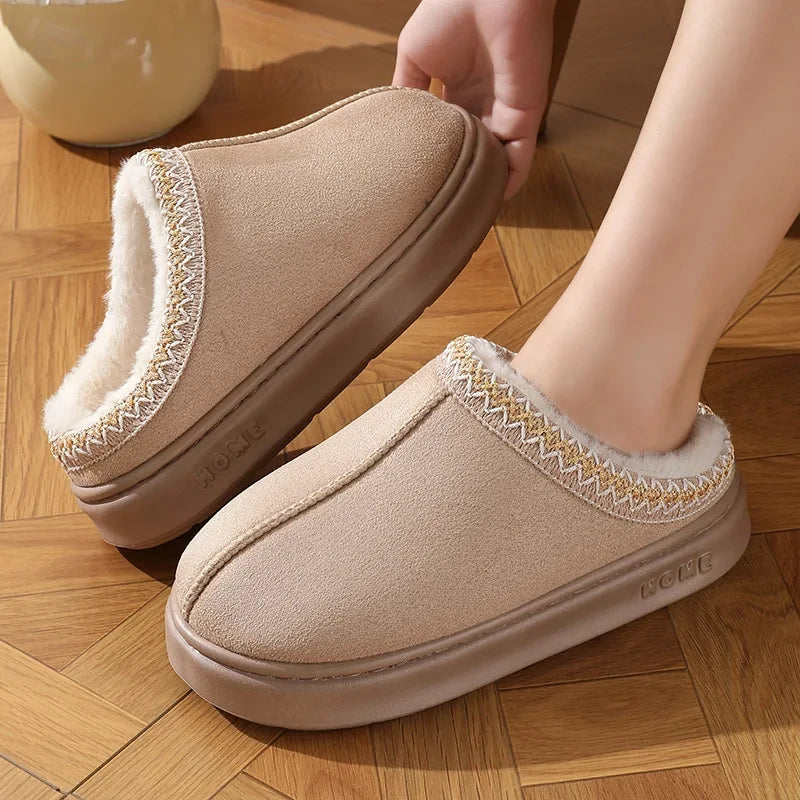 Plush Platform Slippers